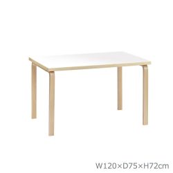 ＜センプレ＞ Artek アルテック テーブル81B ホワイト （アルヴァ アアルト）画像
