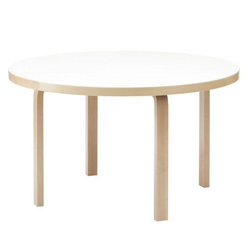 ＜センプレ＞ Artek アルテック テーブル90B ホワイト H72cm （アルヴァ アアルト）